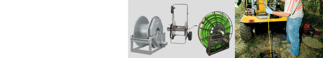 Hose reels for sewer industry