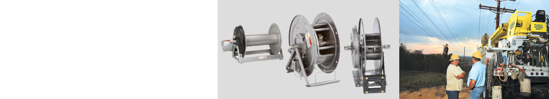 Hose reels for utility industry